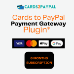 Cards to PayPal Plugin 6 Months Subscription